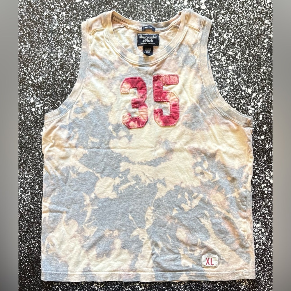 Acid Washed Abercrombie & Fitch Muscle T-Shirt Size XL